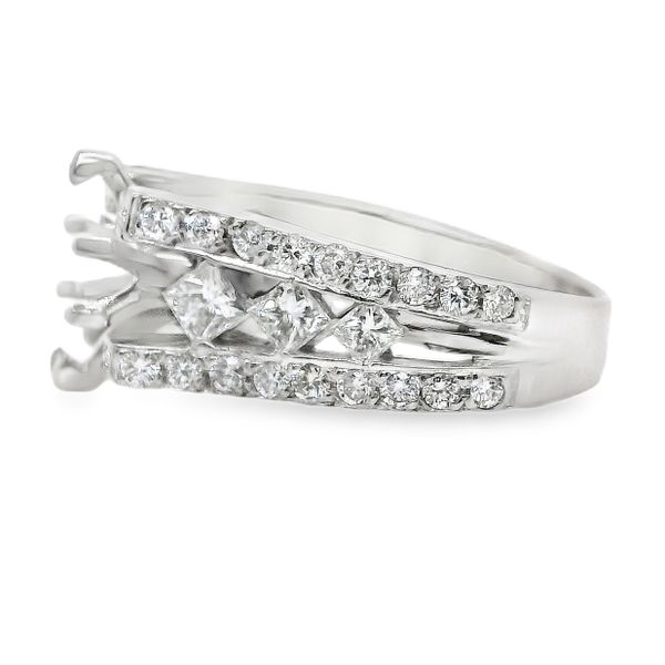 Estate 18K White Gold Diamond Semi Mount Image 2 Koerbers Fine Jewelry Inc New Albany, IN