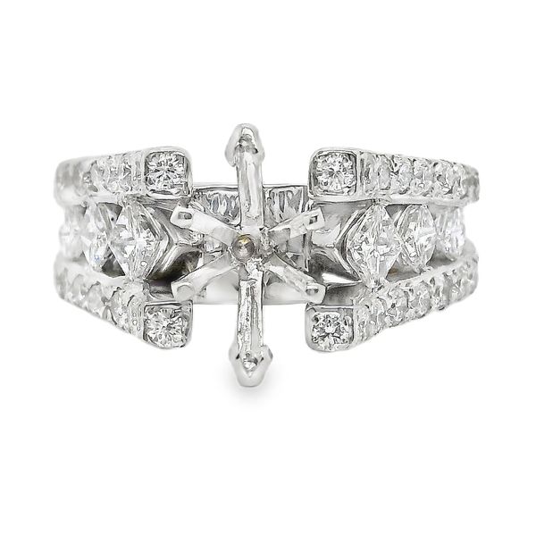 Estate 18K White Gold Diamond Semi Mount Koerbers Fine Jewelry Inc New Albany, IN