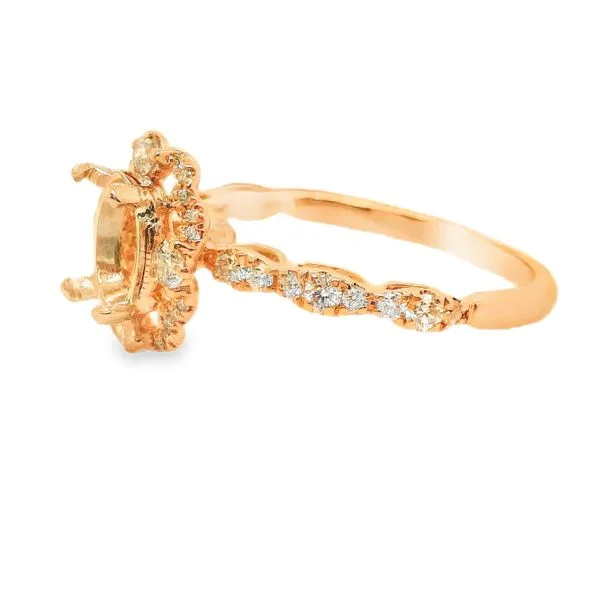 Estate 14K Rose Gold Diamond Semi-Mount Ring Image 2 Koerbers Fine Jewelry Inc New Albany, IN