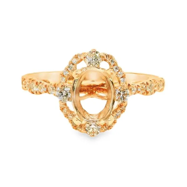 Estate 14K Rose Gold Diamond Semi-Mount Ring Koerbers Fine Jewelry Inc New Albany, IN