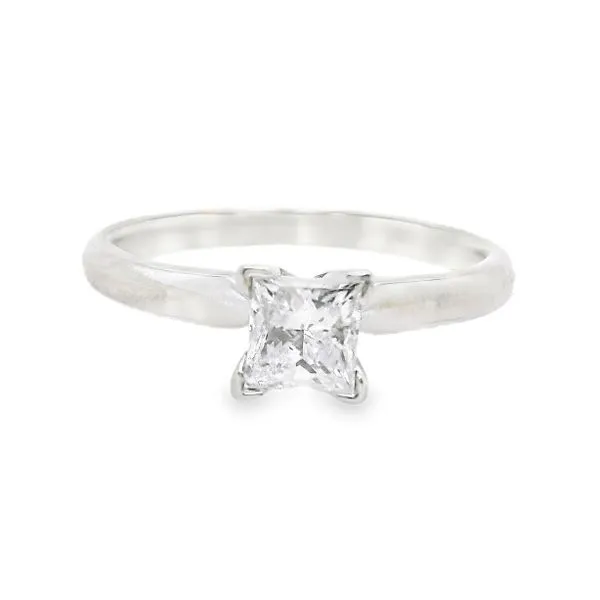 Estate 14K White Gold Solitaire Princess Cut Engagement Ring 0.33 CTs Koerbers Fine Jewelry Inc New Albany, IN
