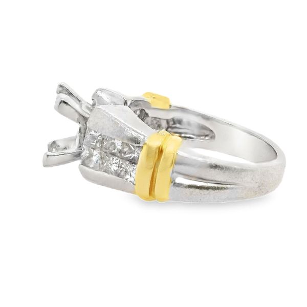 Estate Platinum Princess Cut Invisible Ring Image 2 Koerbers Fine Jewelry Inc New Albany, IN