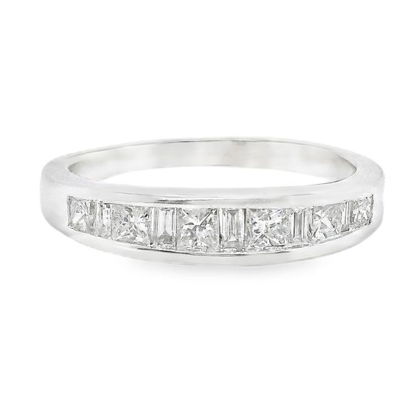 Estate 14K White Gold Diamond Wedding Band Koerbers Fine Jewelry Inc New Albany, IN