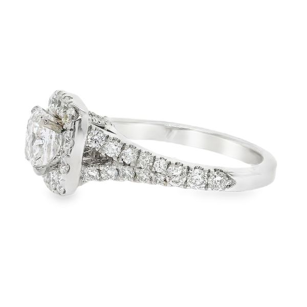Estate 14K White Gold Neil Lane Diamond Halo Engagement Ring Image 2 Koerbers Fine Jewelry Inc New Albany, IN