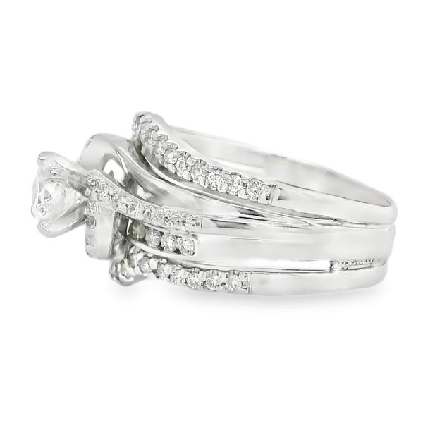 Estate White Gold Soldered Engagement Ring and Wedding Bands Image 2 Koerbers Fine Jewelry Inc New Albany, IN