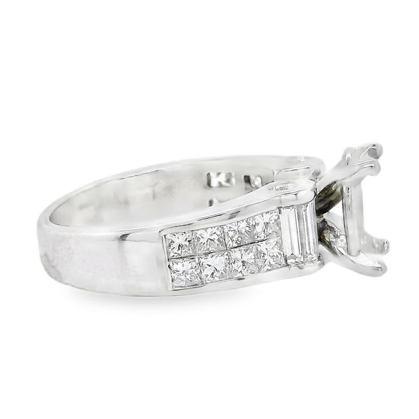 Estate 14K White Gold Diamond Semi Mount Image 2 Koerbers Fine Jewelry Inc New Albany, IN
