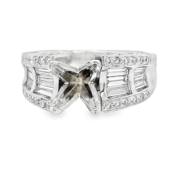 Estate 18K White Gold Diamond Semi Mount Koerbers Fine Jewelry Inc New Albany, IN