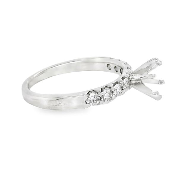 Estate 14K White Gold Diamond Semi Mount Engagement Ring Image 2 Koerbers Fine Jewelry Inc New Albany, IN