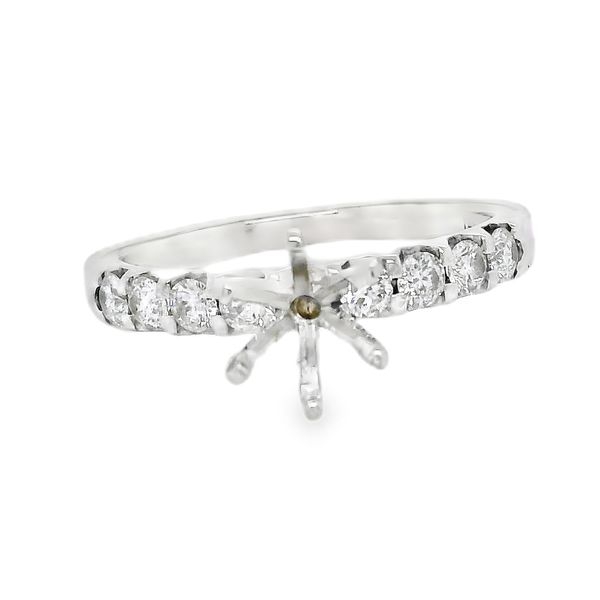 Estate 14K White Gold Diamond Semi Mount Engagement Ring Koerbers Fine Jewelry Inc New Albany, IN