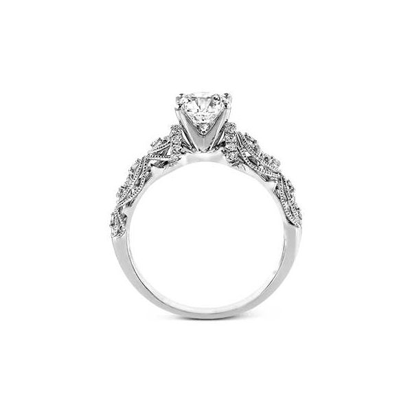 Estate 14K White Gold Zeghani Vintage Diamond Engagement Ring Image 3 Koerbers Fine Jewelry Inc New Albany, IN
