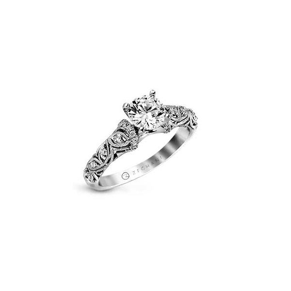 Estate 14K White Gold Zeghani Vintage Diamond Engagement Ring Koerbers Fine Jewelry Inc New Albany, IN