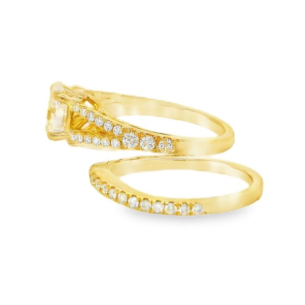 Estate 18K Yellow Gold Diamond Engagement Ring Set Image 2 Koerbers Fine Jewelry Inc New Albany, IN