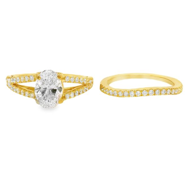 Estate 18K Yellow Gold Diamond Engagement Ring Set Koerbers Fine Jewelry Inc New Albany, IN