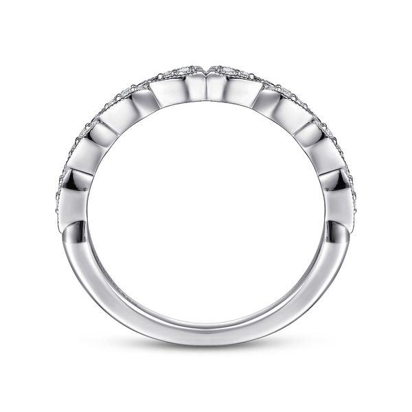 Estate 14K White Gold Diamond Wedding Band Image 2 Koerbers Fine Jewelry Inc New Albany, IN