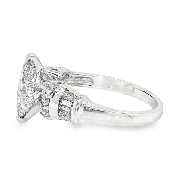 Estate 14K White Gold Marquise Diamond Engagement Ring Image 2 Koerbers Fine Jewelry Inc New Albany, IN