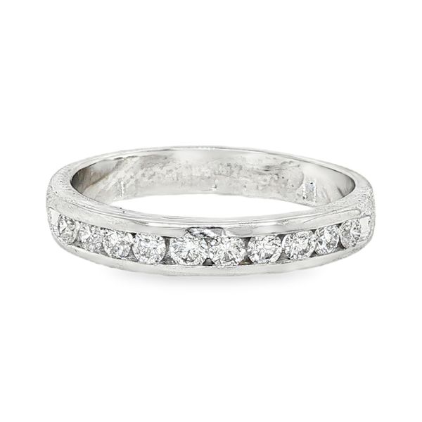 Estate 14K White Gold Diamond Wedding Band Koerbers Fine Jewelry Inc New Albany, IN