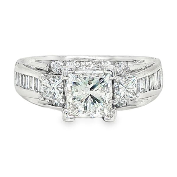 18K White Gold 3 Stone Diamond Engagement Ring Koerbers Fine Jewelry Inc New Albany, IN