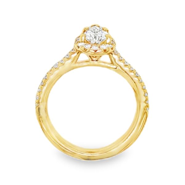 Estate 14K Yellow Gold Pear Diamond Engagement Ring Image 3 Koerbers Fine Jewelry Inc New Albany, IN