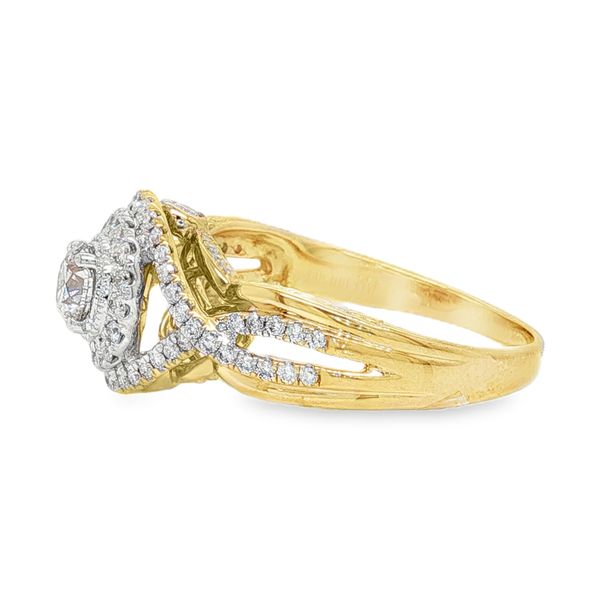 Estate 14K Yellow and White Gold Diamond Engagement Ring 1.00CTW Image 2 Koerbers Fine Jewelry Inc New Albany, IN