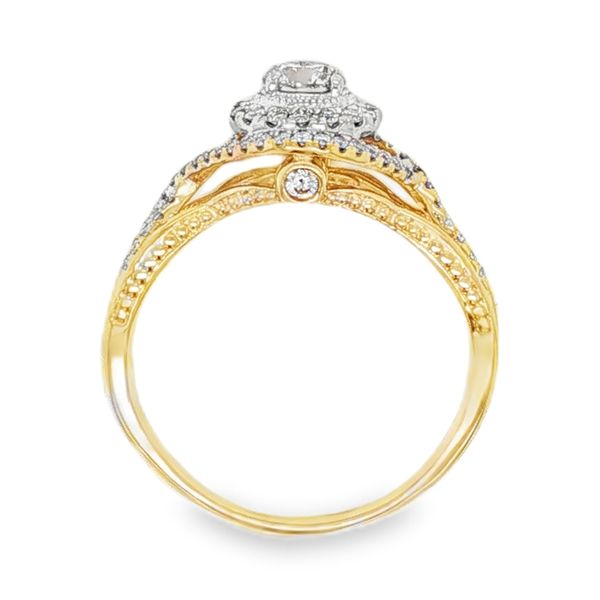 Estate 14K Yellow and White Gold Diamond Engagement Ring 1.00CTW Image 3 Koerbers Fine Jewelry Inc New Albany, IN