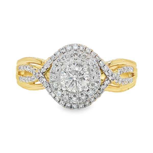 Estate 14K Yellow and White Gold Diamond Engagement Ring 1.00CTW Koerbers Fine Jewelry Inc New Albany, IN