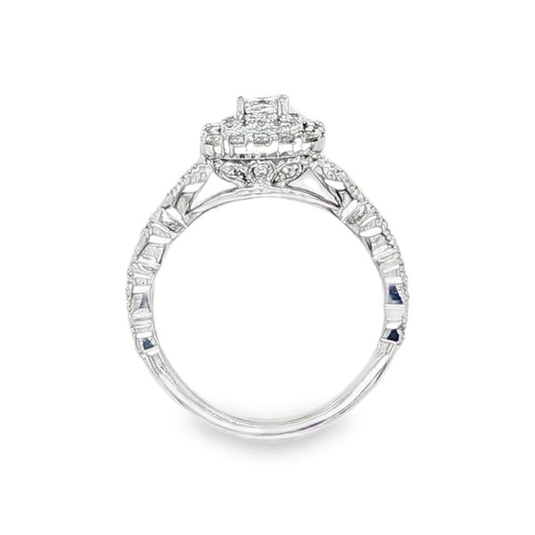 Estate 10K White Gold Princess Cut Double Halo Engagement Ring Image 3 Koerbers Fine Jewelry Inc New Albany, IN