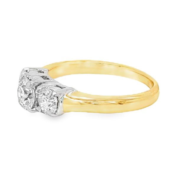 Estate 14K Yellow Gold Three Stone Diamond Engagement Ring 0.75 CTW Image 2 Koerbers Fine Jewelry Inc New Albany, IN