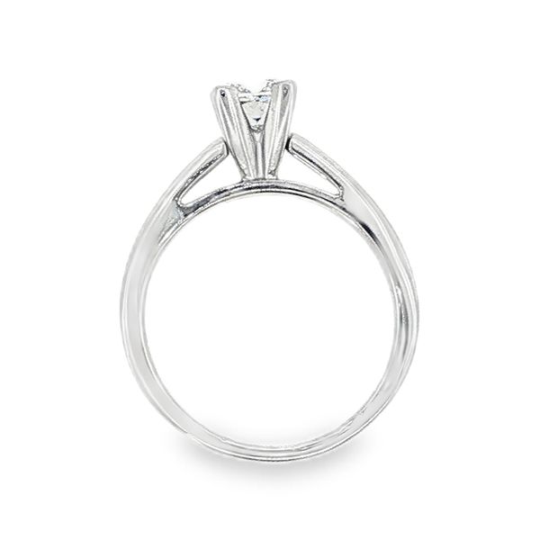 Estate 14K White Gold Diamond Solitaire Engagement Ring Image 3 Koerbers Fine Jewelry Inc New Albany, IN