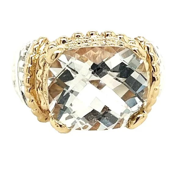 Estate Two-Tone Sterling Silver  & 14K White Quartz Ring Koerbers Fine Jewelry Inc New Albany, IN