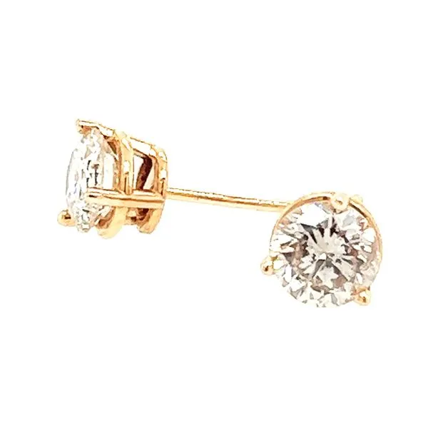 14K Rose Gold 3 Prong Diamond Stud Earrings 1.09 CTW Koerbers Fine Jewelry Inc New Albany, IN