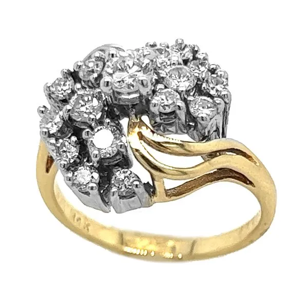 Estate 14K Yellow Gold Cluster Top Diamond Fashion Ring Koerbers Fine Jewelry Inc New Albany, IN