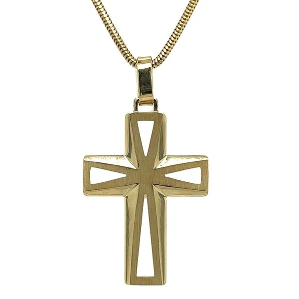 Estate 14K Yellow Gold Cross Necklace Koerbers Fine Jewelry Inc New Albany, IN