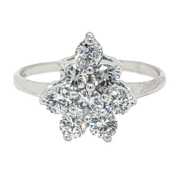 Estate 14K White Gold Pear Shaped Cluster Ring Koerbers Fine Jewelry Inc New Albany, IN