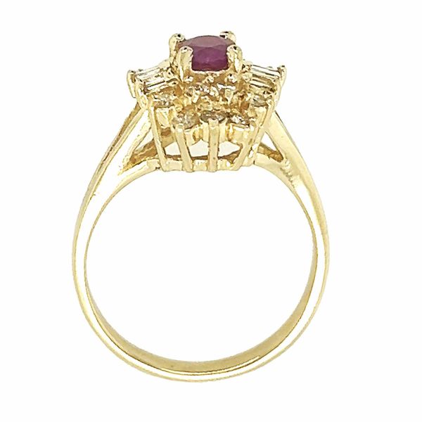 Estate 14K Yellow Gold Ruby and Diamond Ring Image 2 Koerbers Fine Jewelry Inc New Albany, IN