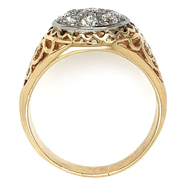 Estate 14K Yellow Gold Diamond Gent's Ring Image 2 Koerbers Fine Jewelry Inc New Albany, IN