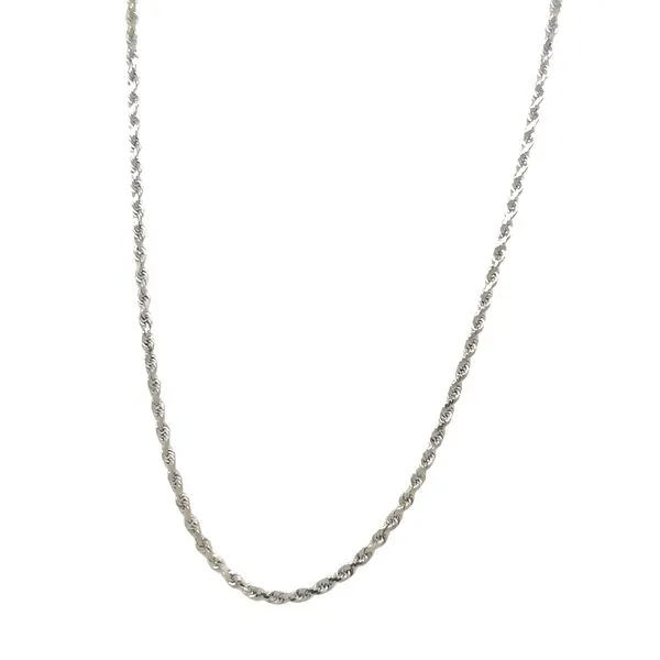 Estate 14K White Gold Rope Chain 18