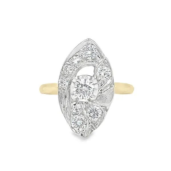 Estate 14K Yellow and White Gold Vintage Diamond Fashion Ring Koerbers Fine Jewelry Inc New Albany, IN