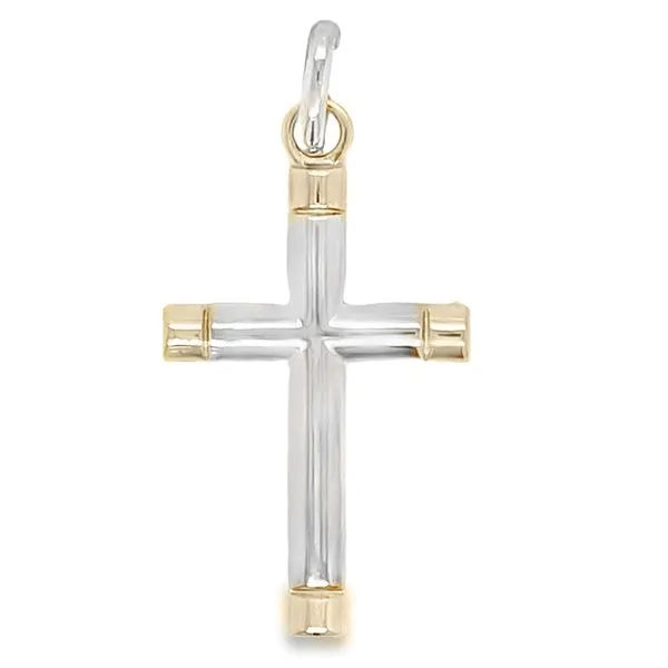Estate 2-Tone 14K White and Yellow Gold Cross Pendant. Koerbers Fine Jewelry Inc New Albany, IN
