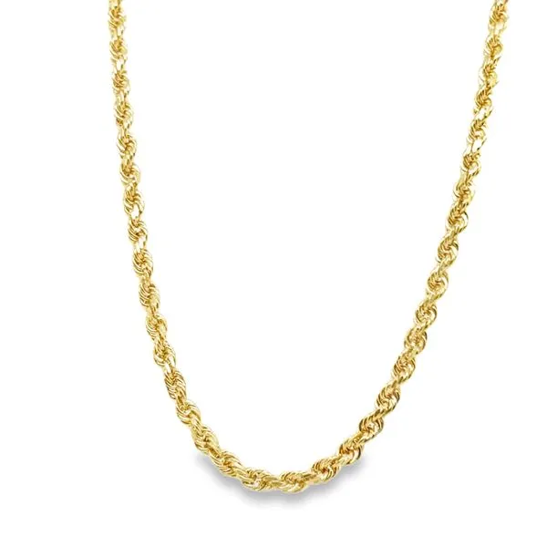 Estate 14K Yellow Gold Rope Chain 18