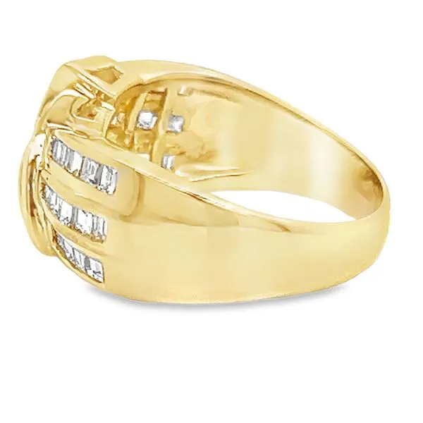 Estate 14K Yellow Gold Diamond Fashion Band Image 2 Koerbers Fine Jewelry Inc New Albany, IN