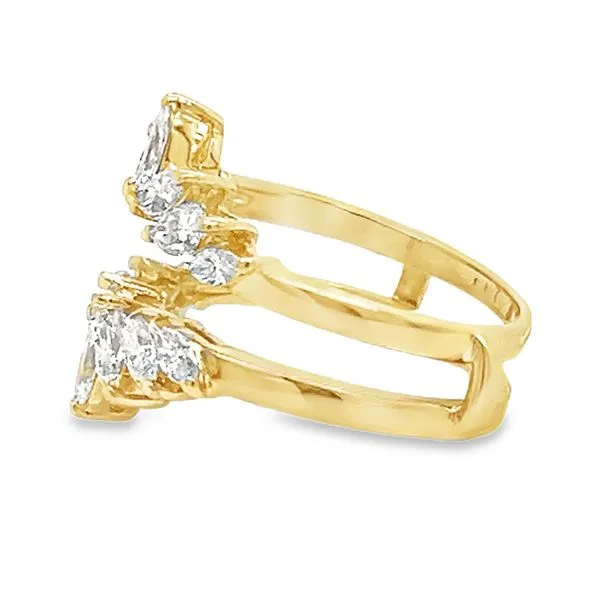 Estate 18K Yellow Gold Diamond Engagement Ring Enhancer Image 2 Koerbers Fine Jewelry Inc New Albany, IN