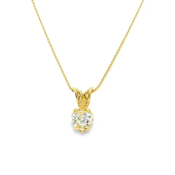 Estate 10K Yellow Gold Diamond Heart Shaped Pendant Koerbers Fine Jewelry Inc New Albany, IN