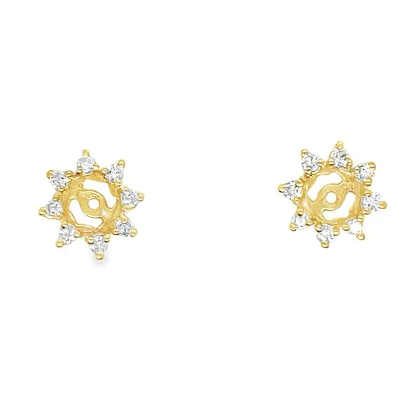 Estate 14K Yellow Gold Diamond Earring Jackets Koerbers Fine Jewelry Inc New Albany, IN