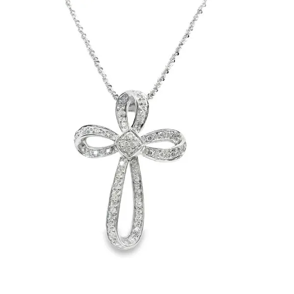 Estate 14K White Gold Diamond Cross Pendant Koerbers Fine Jewelry Inc New Albany, IN