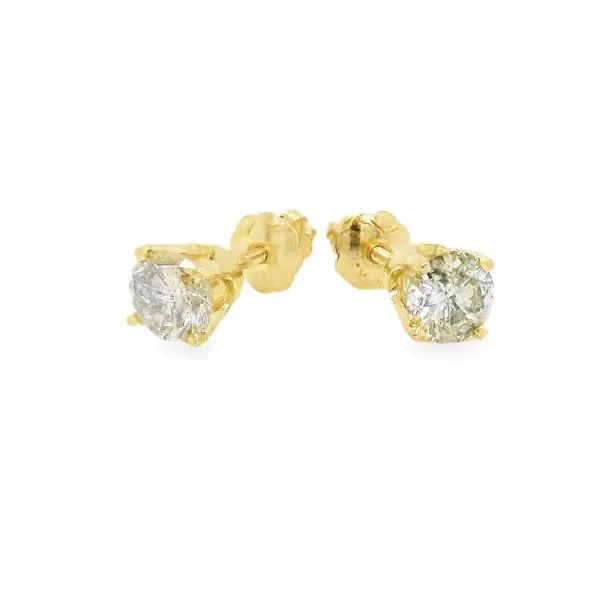Estate 14K Yellow Gold Diamond Stud Earrings Koerbers Fine Jewelry Inc New Albany, IN