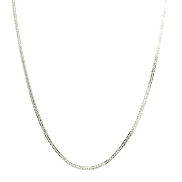 Estate 14K White Gold Wheat Chain 18