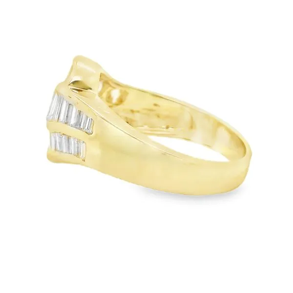 Estate 14K Yellow Gold Baguette Diamond Fashion Ring Image 2 Koerbers Fine Jewelry Inc New Albany, IN