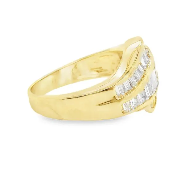 Estate 14K Yellow Gold Baguette Diamond Fashion Ring Image 4 Koerbers Fine Jewelry Inc New Albany, IN