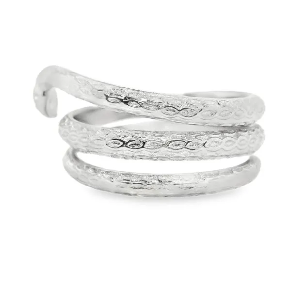 Estate Platinum Snake Cocktail Ring with Brilliant Cut Diamonds Image 2 Koerbers Fine Jewelry Inc New Albany, IN