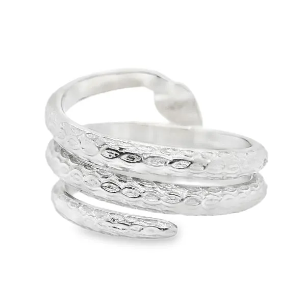 Estate Platinum Snake Cocktail Ring with Brilliant Cut Diamonds Image 3 Koerbers Fine Jewelry Inc New Albany, IN